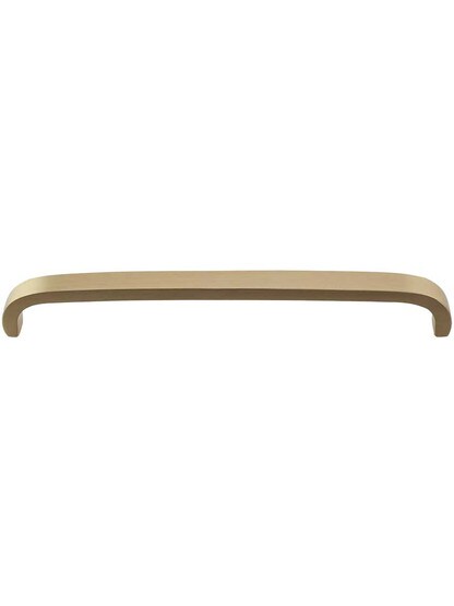 Solid-Brass Bridge Cabinet Pull - 8 inch Center-to-Center in Satin Brass.